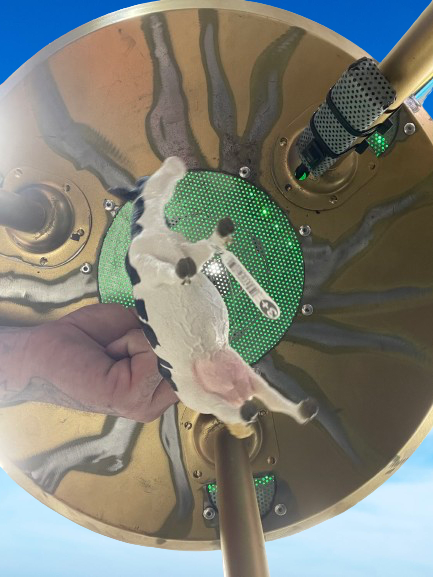 Custom Alien UFO LED Lights Yard Metal Ornament