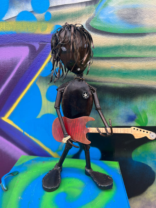 Custom Guitar Rock ‘n’ Roll Alien Metal Art Musician Sculpture