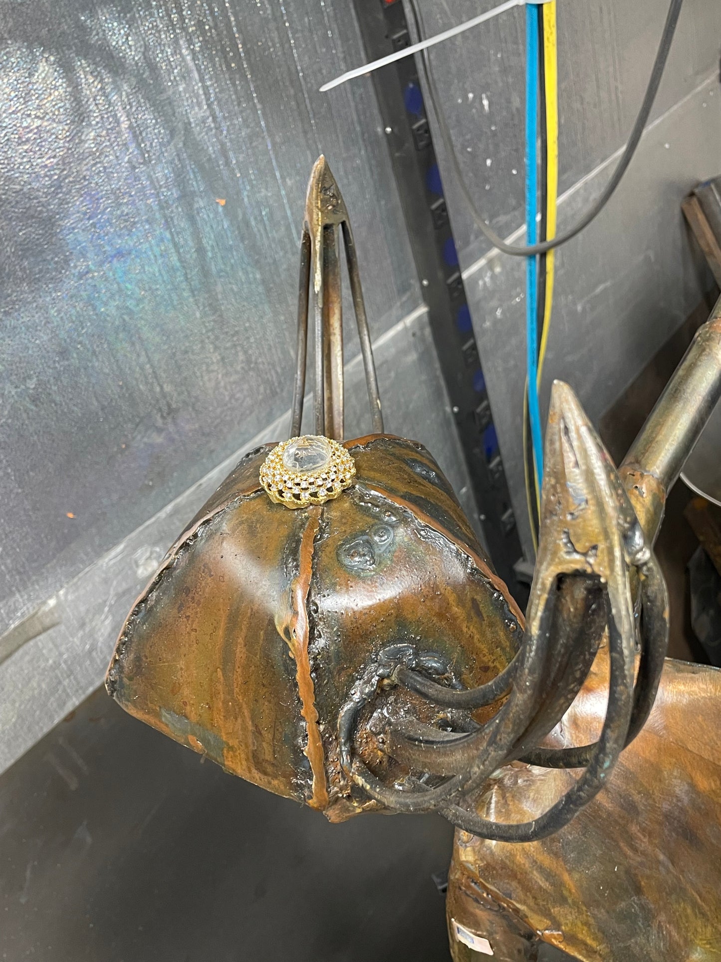 Viking Surfer Alien Sword Metal Art Large Sculpture