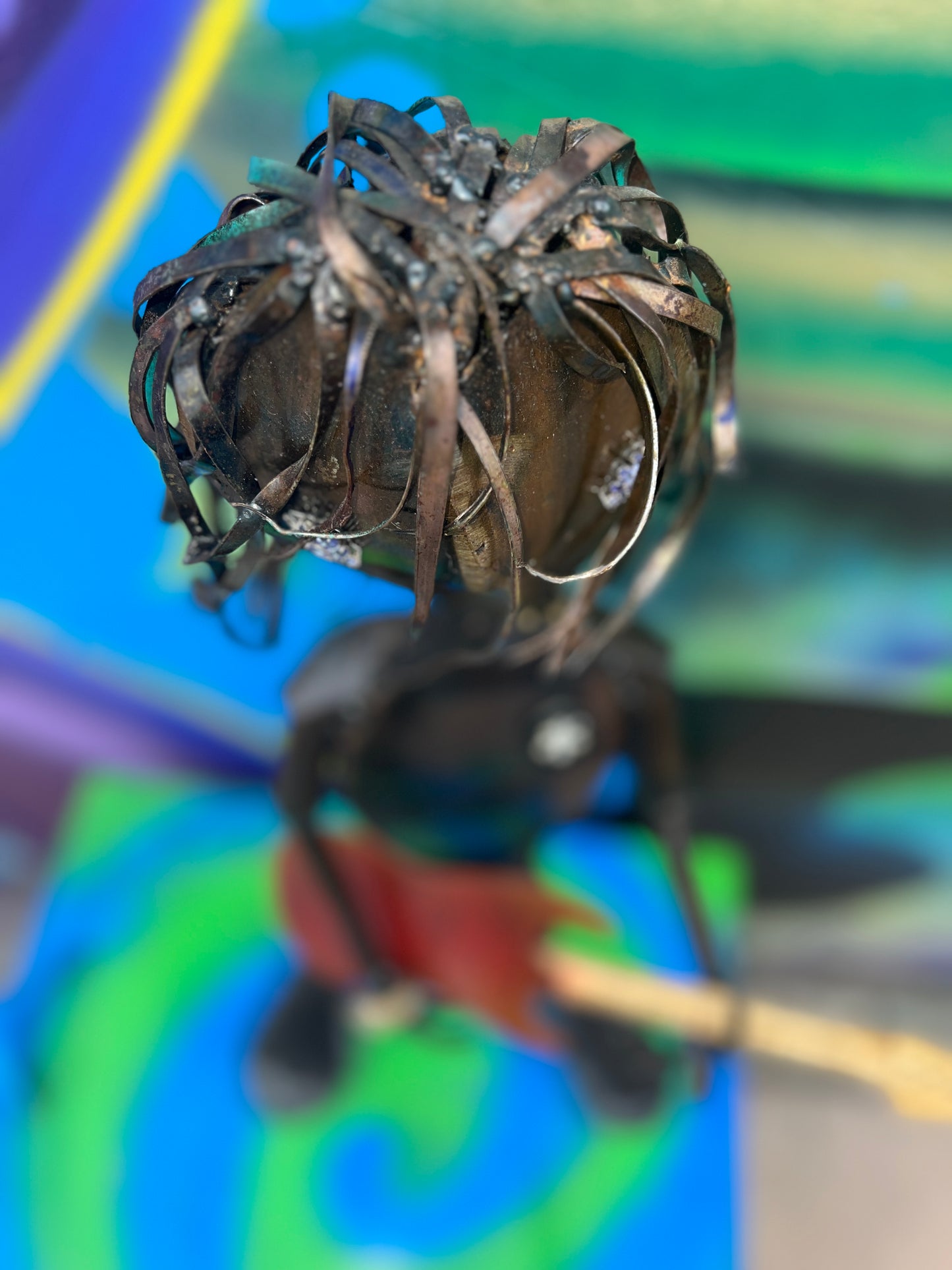 Custom Guitar Rock ‘n’ Roll Alien Metal Art Musician Sculpture