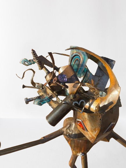 Custom Suicide Stan Alien Metal Art Skateboarding Sculpture