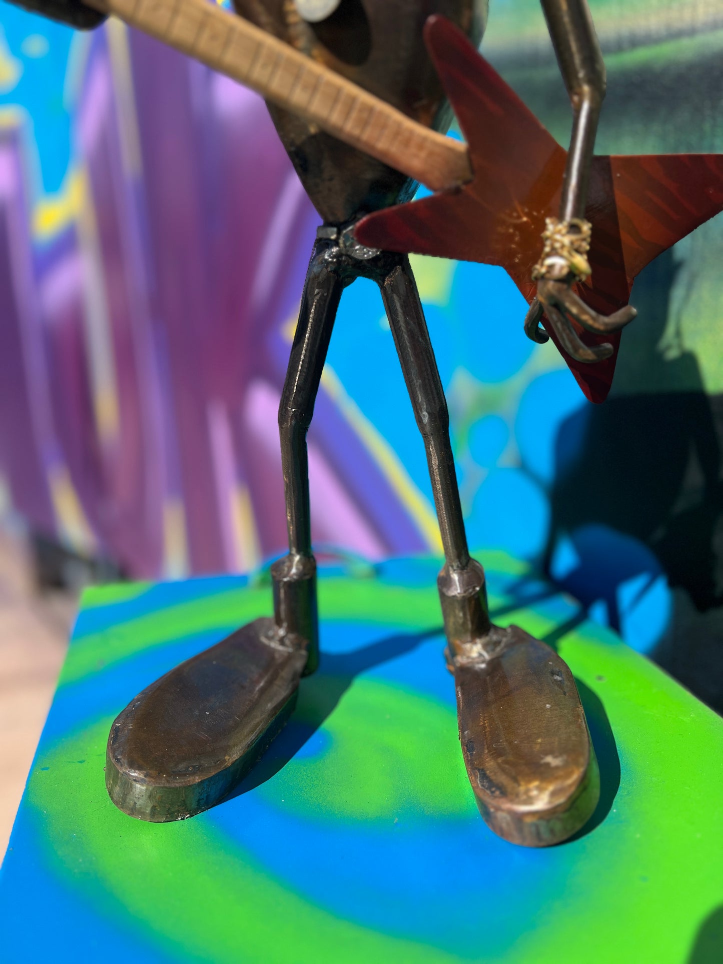 Custom Alien Rockstar Metal Art Sculpture