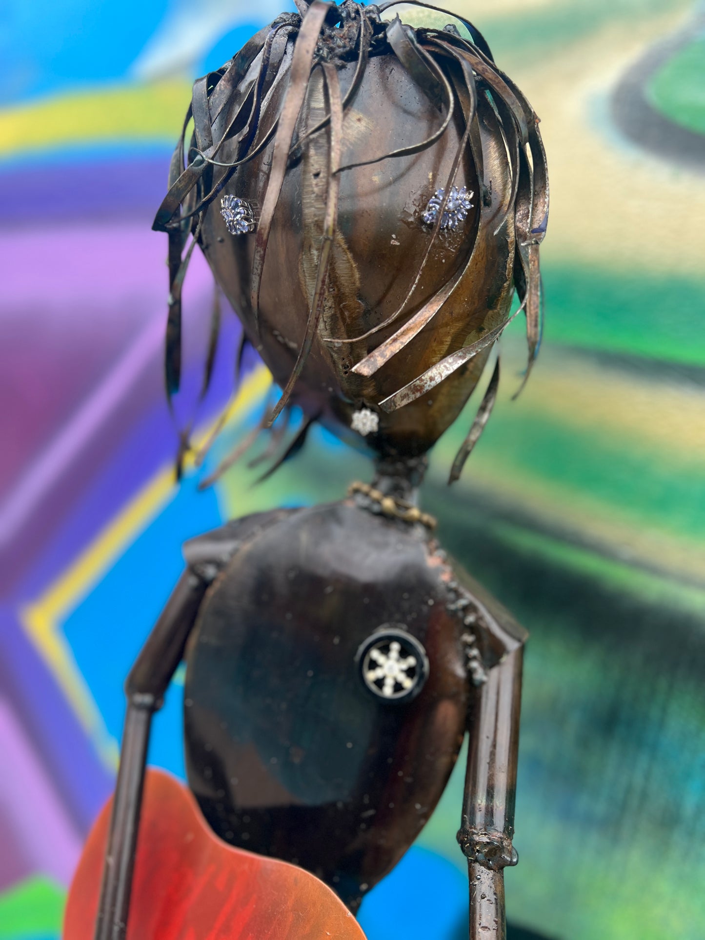 Custom Guitar Rock ‘n’ Roll Alien Metal Art Musician Sculpture