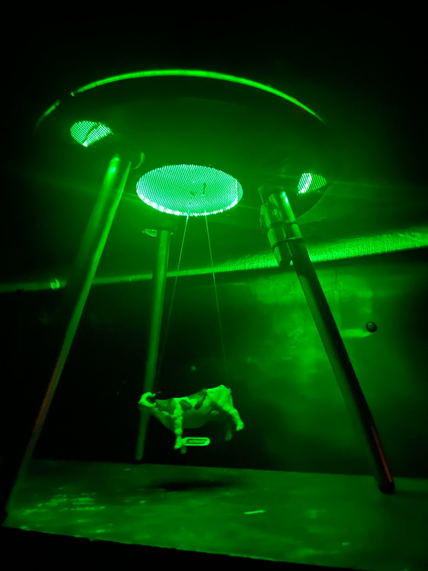 Custom Alien UFO LED Lights Yard Metal Ornament