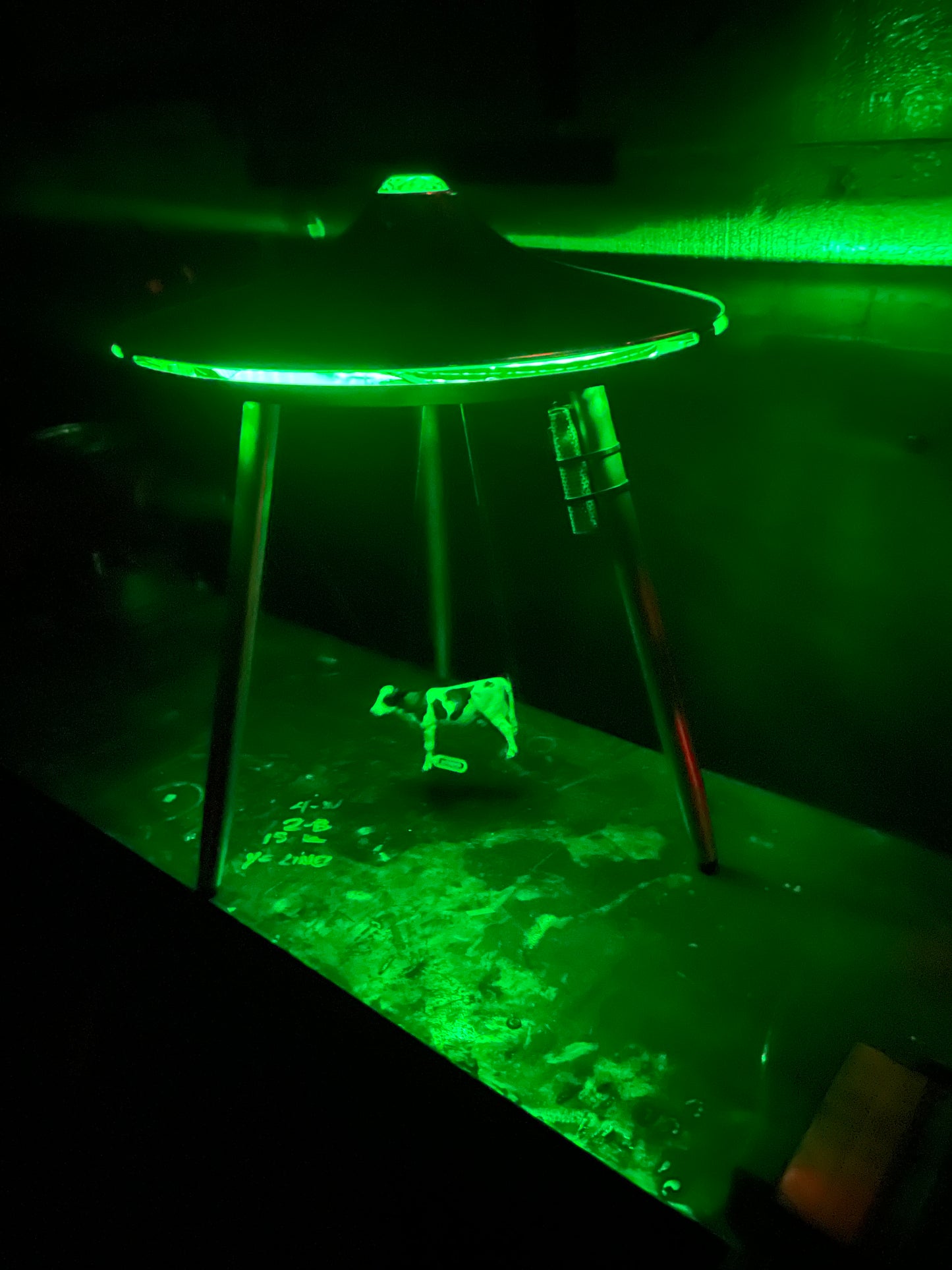 Custom Alien UFO LED Lights Yard Metal Ornament