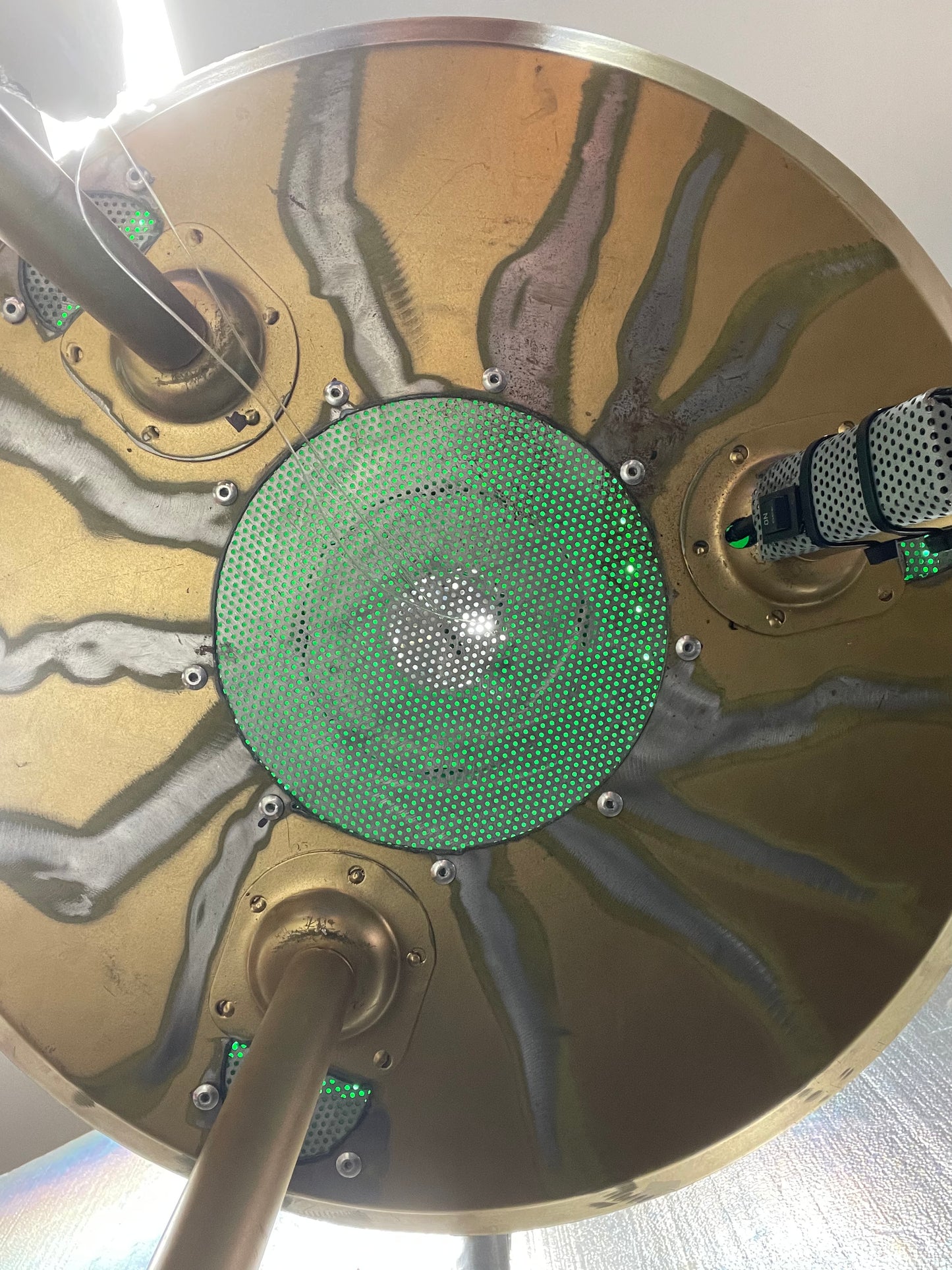 Custom Alien UFO LED Lights Yard Metal Ornament