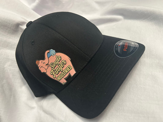 Single Finger Industries pink elephant flex-fit L/XL Hat
