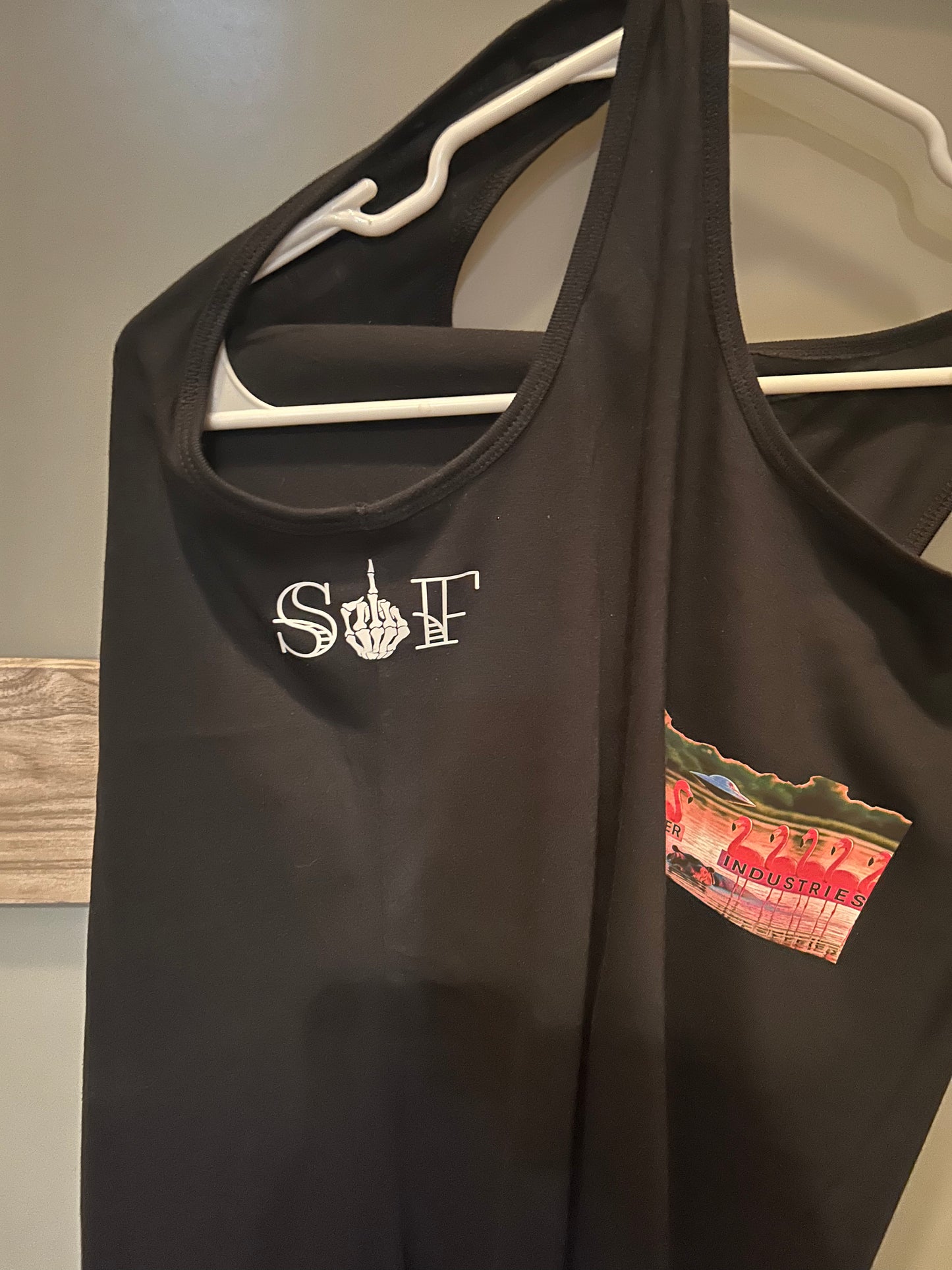 Rad SF1 Flamingos UFO and Hippo tank top