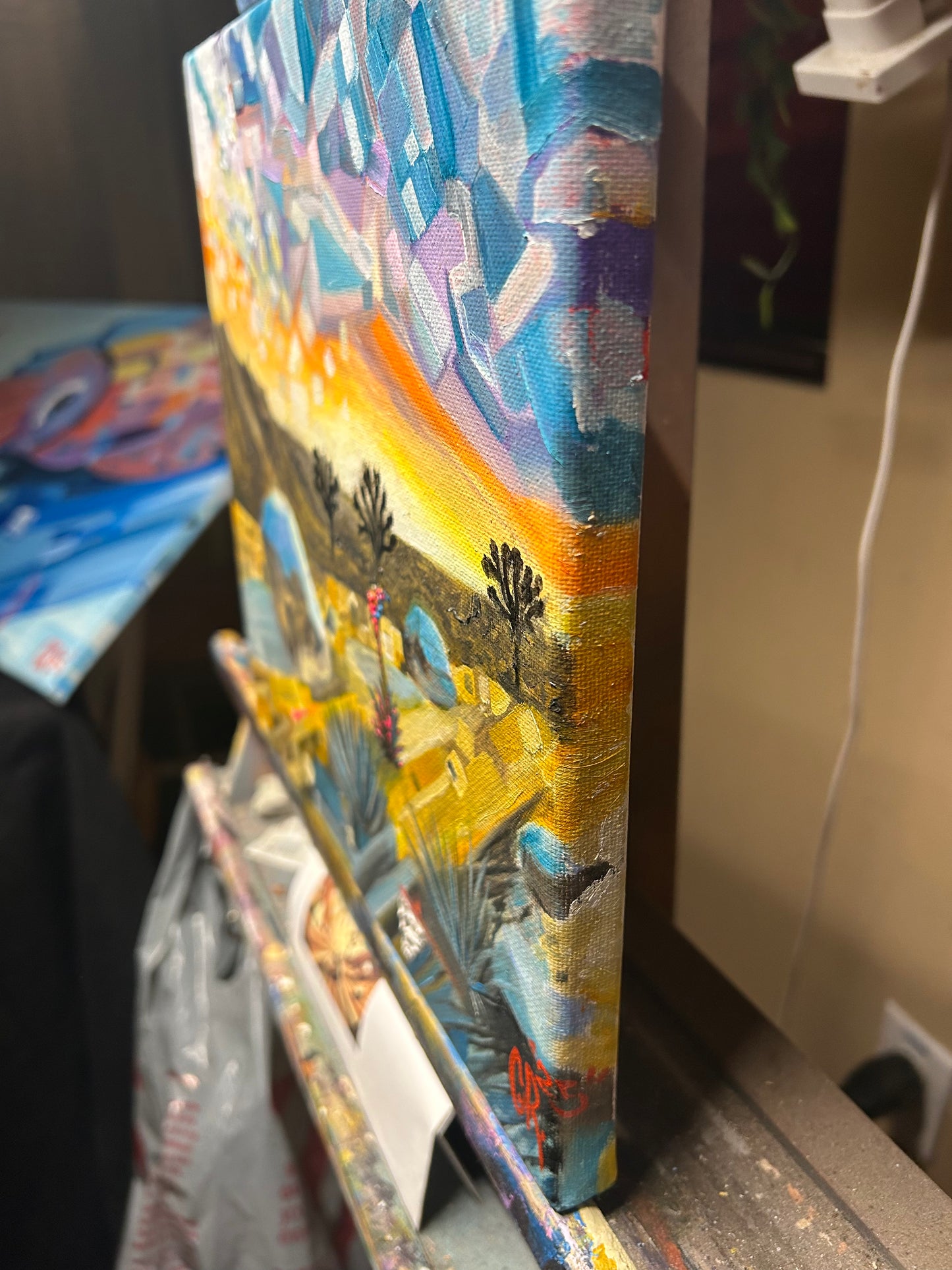 “Desert Dreamscape” – Original 10x10 Oil Painting on Canvas