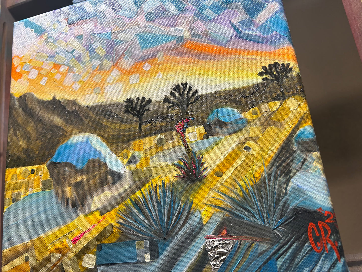 “Desert Dreamscape” – Original 10x10 Oil Painting on Canvas